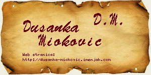 Dušanka Mioković vizit kartica